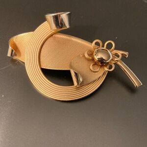 Vintage Brooch with Floral Accent